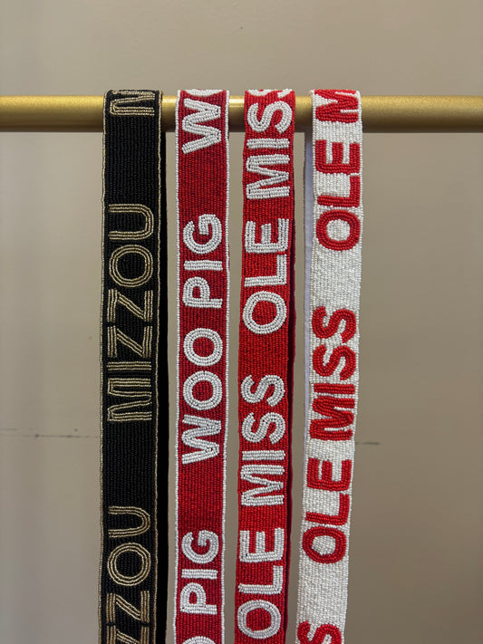 Beaded interchangeable purse straps