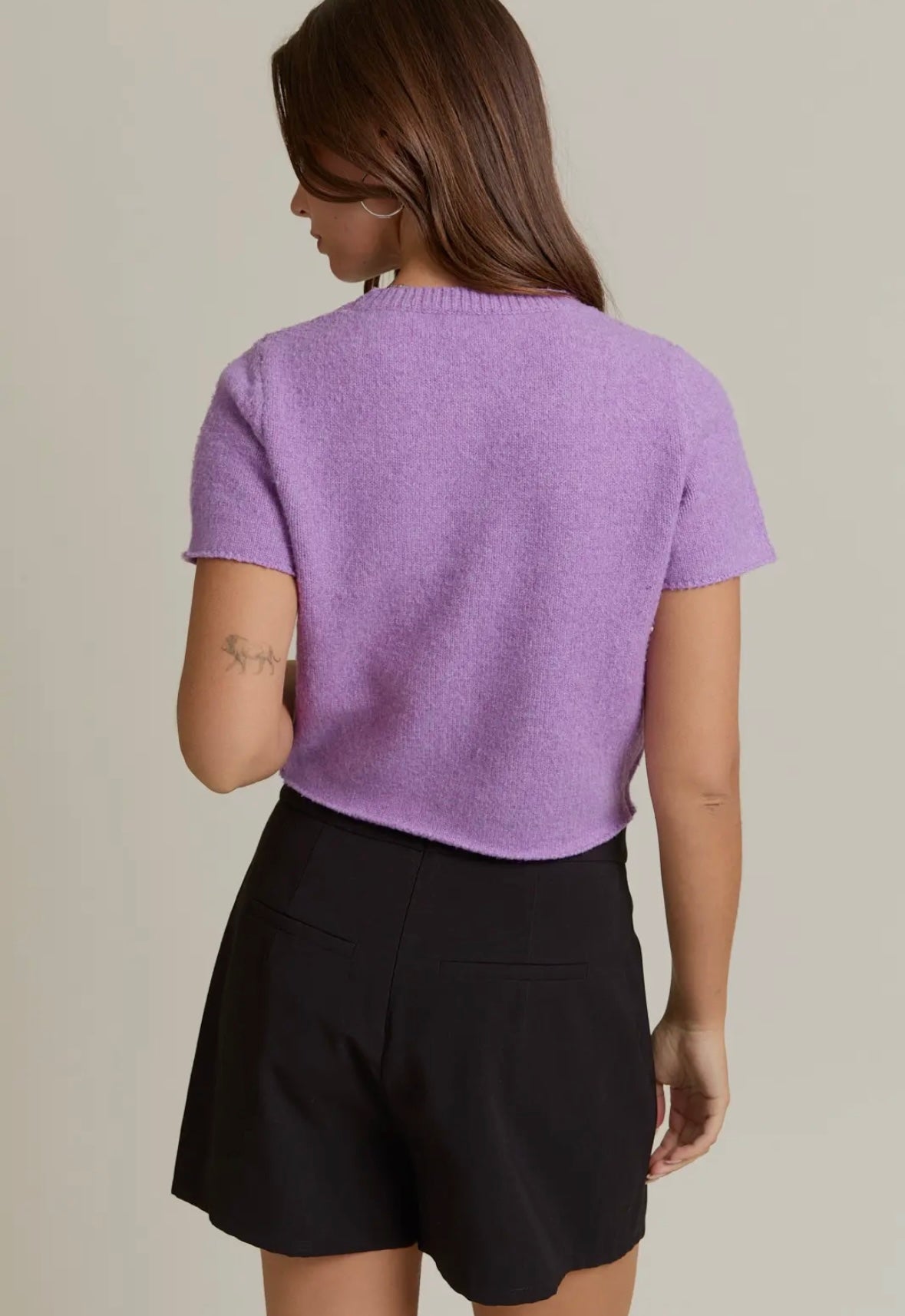 Pretty in Purple Sweater Top