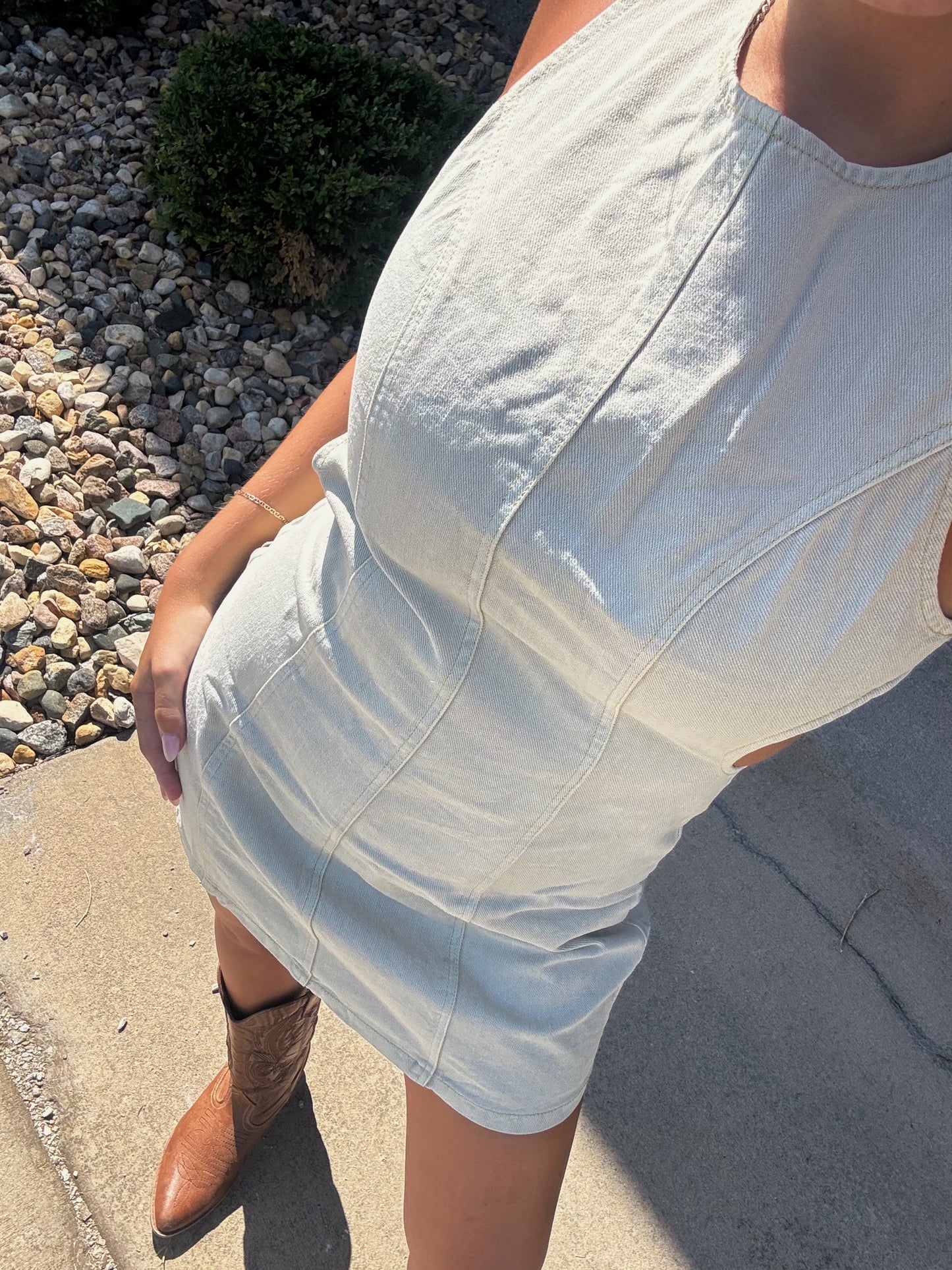 Washed Denim Mini