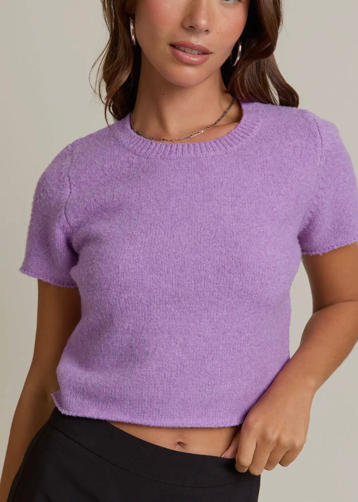 Pretty in Purple Sweater Top