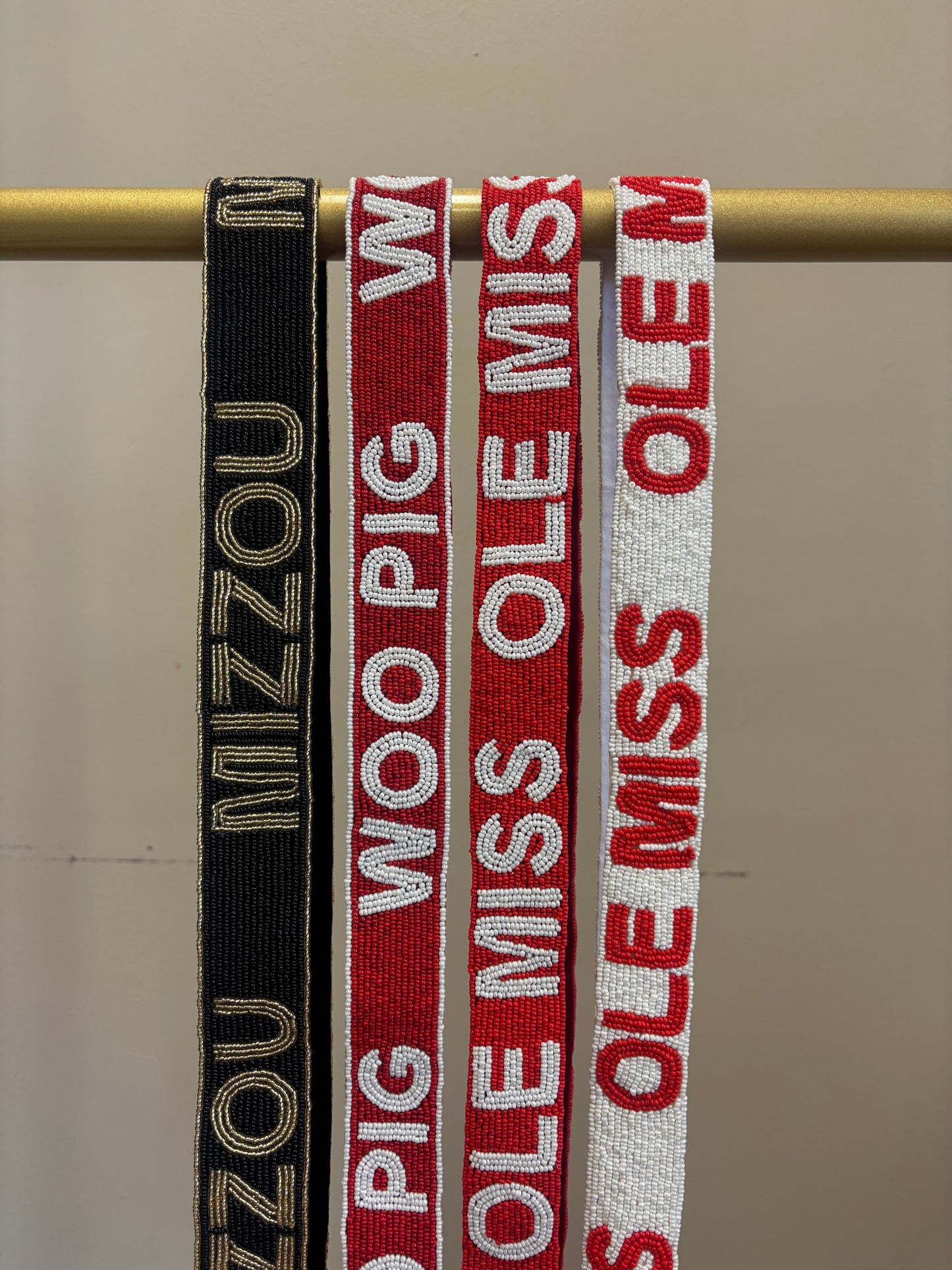 Beaded interchangeable purse straps