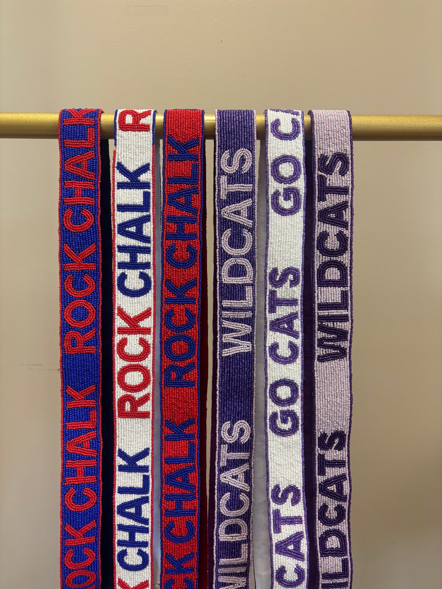 Beaded interchangeable purse straps